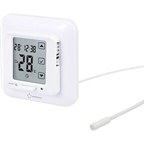 Digitalni sobni termostat, podometni, Renkforce, s sondo, v beli barvi in preglednim LCD zaslonom