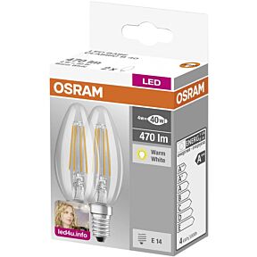 LED žarnica E14 230V 4W 470lm 2700K toplo bela (2 kosa) Osram