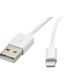 USB podatkovni kabel vtič tip A/vtič Apple lightning 1m bel