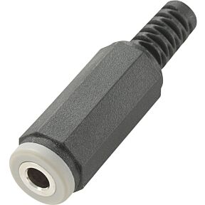 Avdio kabelska vtičnica 3,5mm 4-pol črna TRU Components