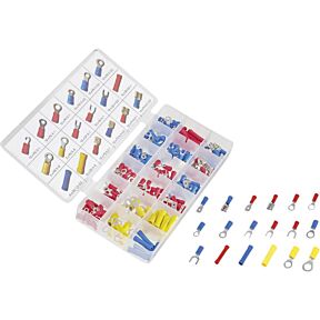 Set različnih kabel čvelčkov v plastični škatli