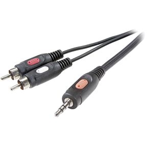 Avdio kabel 3,5mm vtič stereo/2x cinch vtič 1,5m SpeaKa