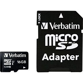 Micro SDHC spominska kartica 16GB +SD adapter Verbatim