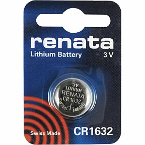 Gumbna baterija CR1632 v embalaži, Renata