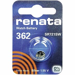 Gumbna baterija 362 v embalaži, Renata