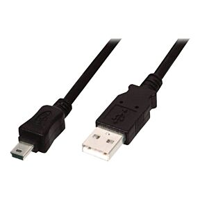 USB kabel USB 2.0 USB-A vtič, USB-mini-B vtič 1.00 m črna
