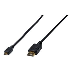 HDMI priključni kabel HDMI-A vtič, HDMI-mikro-D vtič 1.00 m črna