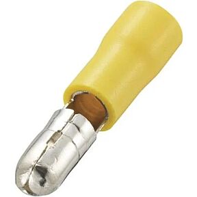 Okrogli priključek 4 mm² 6 mm² Premer pina: 5 mm delno izoliran rumena 