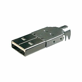 USB A vtič za montažo na kabel, kovinski