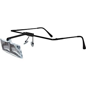 Očala s povečevalno lupo 1.5x/2.5x/3.5x, na beli podlagi