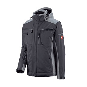 Zimska Softshell jakna e.s.motion grafit/cement  z odsdranljivo kapuco