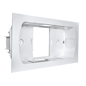 Okvir SL2RB zasnovan za montažo zasilne svetilke Safelite v steno iz mavčnih plošč.